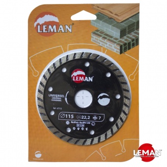 Диск алмазный универсальный турбо 115x7х22,23 мм, LEMAN orange