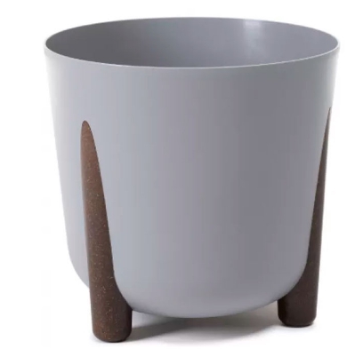 Кашпо для цветов пластмассовое серое 29x28x40 см Frida Lamela LA229-27