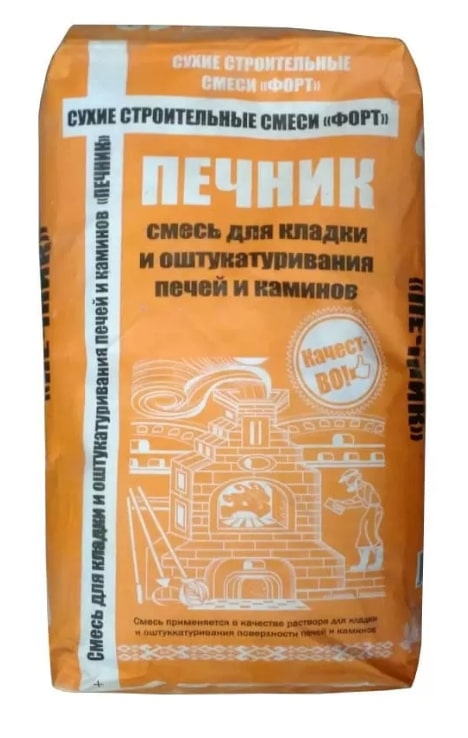 Смесь для кладки и оштукатуривания Печник Форт-Макси