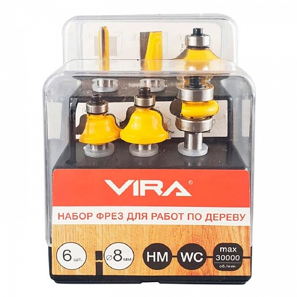 Набор фрез по дереву (6 шт), VIRA 553378