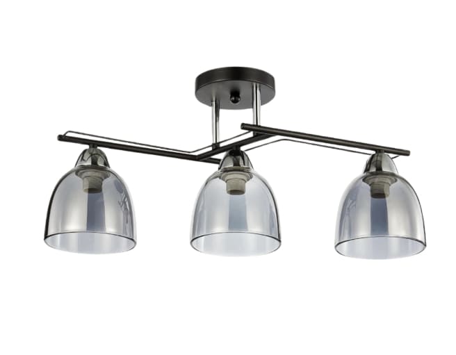 Светильник потолочный НПБ 02-3x60-101 черный/хром Aitin-Pro 6098/3