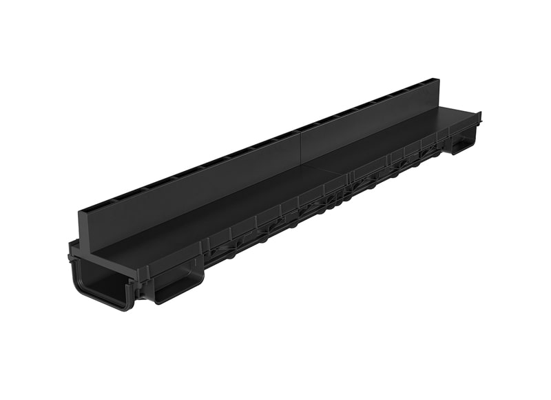 Лоток Lite 100h56 с решеткой пластиковой Slot, кл. А15 Ecoteck (черный)