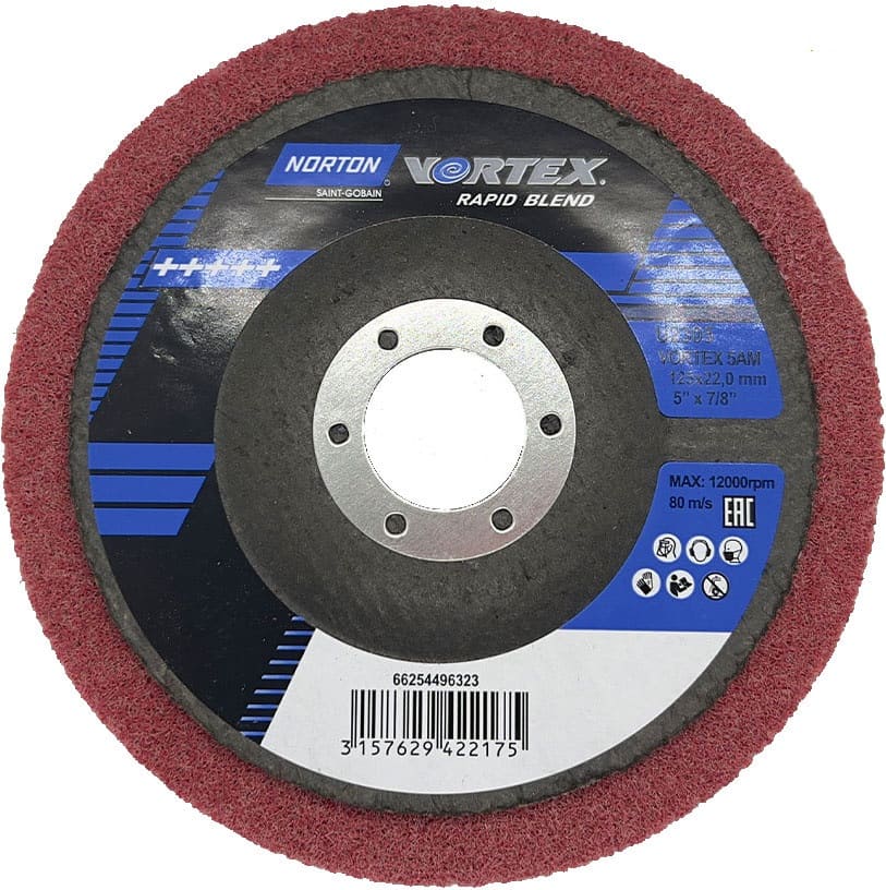 Круг зачистной 125x12x22 мм Norton BEARTEX VORTEX