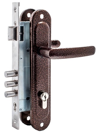 Замок врезной ЗВ4-85.3-02 медь Зенит