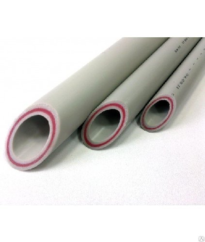 Труба армированная стекловолокном PP-R SDR6, PN25, 25х4.2мм, 2м, серый, Valfex