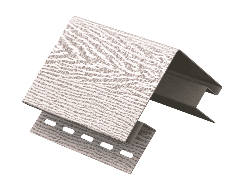 Наружный угол 076 Н для сайдинга винилового Ю-Пласт Ясень беленый