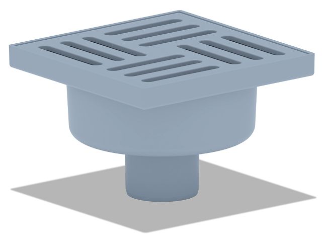 Сливной трап вертикальный D50 с гидрозатвором, решетка пластик, 150х150мм (ТА5210) Ани Пласт