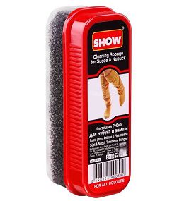 Губка для обуви из нубука и замши чистящая, бесцветный, SHOW