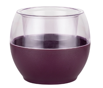 Кашпо пластмассовое Аква сливовый 15x17см КШ-9451