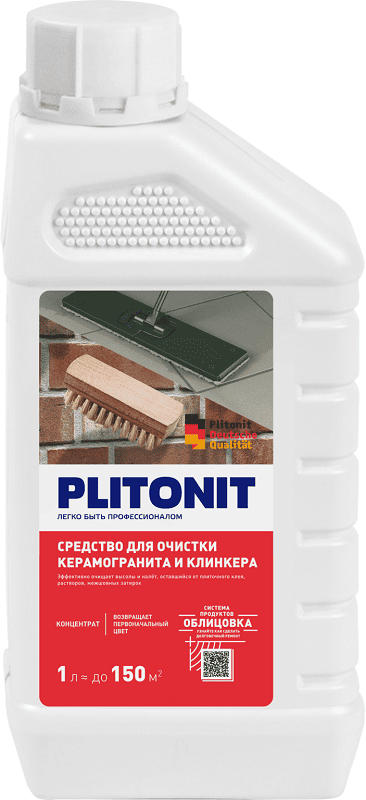 Средство для очистки керамогранита и клинкера 1 л PLITONIT