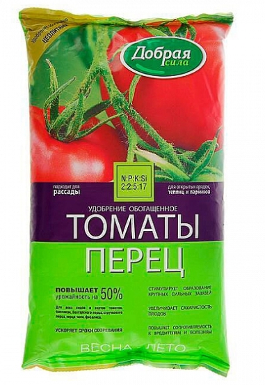 Удобрение сухое Томаты-Перец Добрая сила 0,9кг