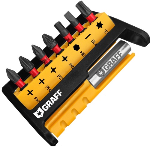 Набор из 7 бит с магнитным держателем Impact Expert GRAFF 4607