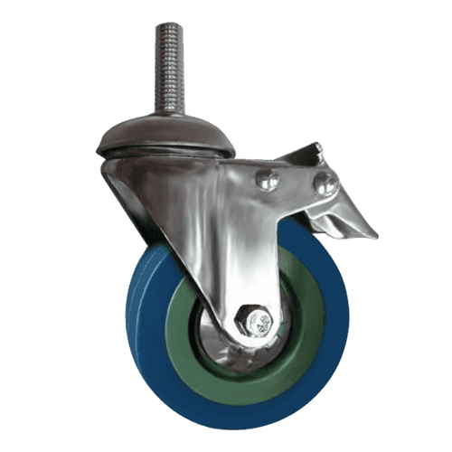 Колесо аппаратное поворотное с болтом, с тормозом серия SCtgb PVC, Инолта