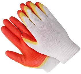 Перчатки трикотажные с 2-слойным латексным покрытием, 13 класс 651032