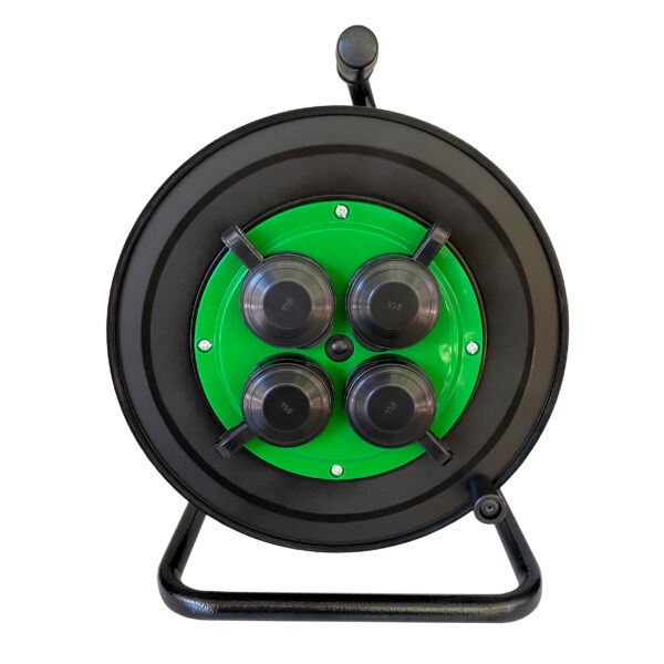 Катушка кабельная (без кабеля) 4 гнезда 16А с заземлением и крышками, IP44, Элект