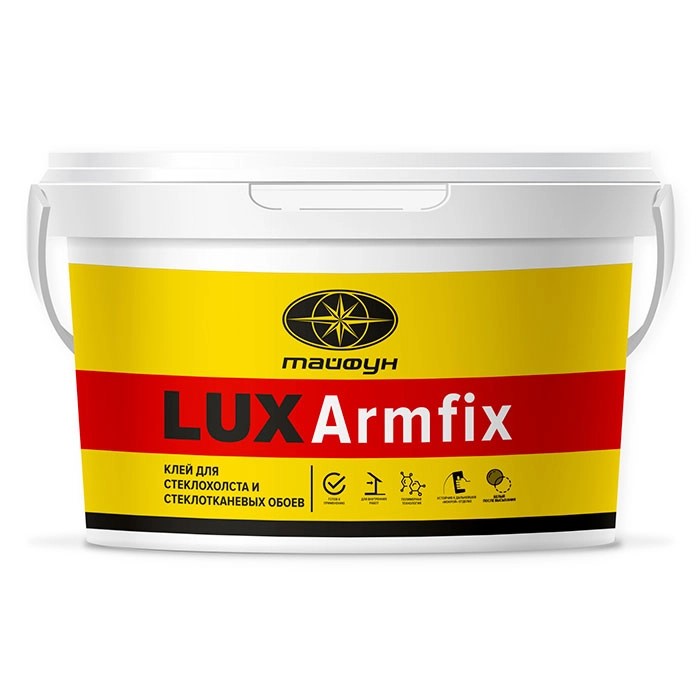 Клей обойный для стеклообоев и стекловолокна, 9кг/ведро,  LUX Armfix 