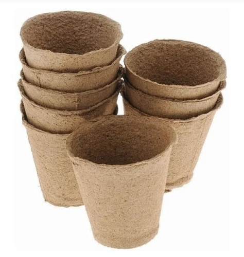 Набор горшков для рассады торфяных 90x90мм 9 шт, 183839