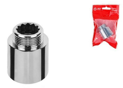Удлинитель вн.-нар. 3/4х25 мм, хром (AVE301043) AV Engineering
