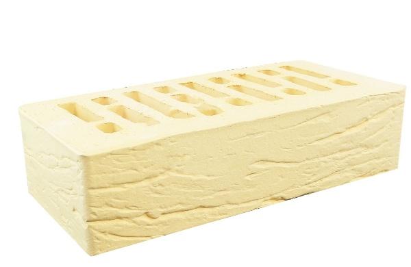 Кирпич лицевой КЛПО слоновая кость рустик 1НФ Строма