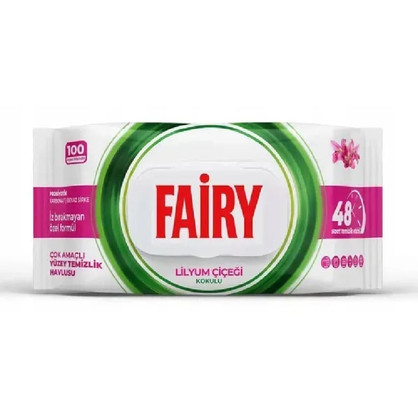 Салфетки влажные для уборки Fairy с ароматом цветка лилии, 100 шт