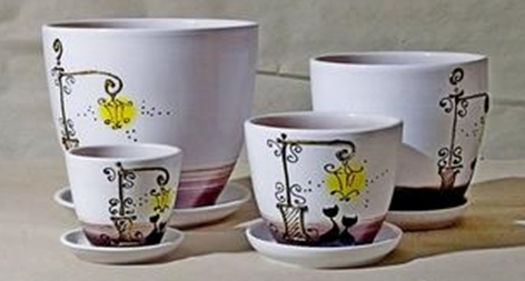 Горшок керамический 13 л Вечер