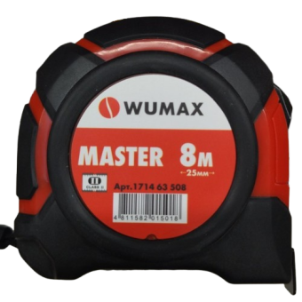 Рулетка измерительная 8м/25мм, 2 класс, MASTER WUMAX
