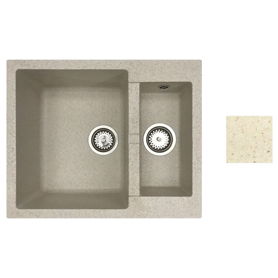 Мойка из искусственного камня, бежевый, DUET, BelEvors