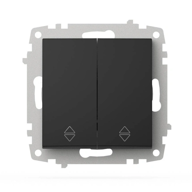 Выключатель 2-клавишный Zena-Vega 10А вантаблэк EL-BI 609-014800-211 (проходной)