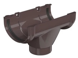 Воронка желоба Оптима (темно-коричневый) 120/80 мм Технониколь