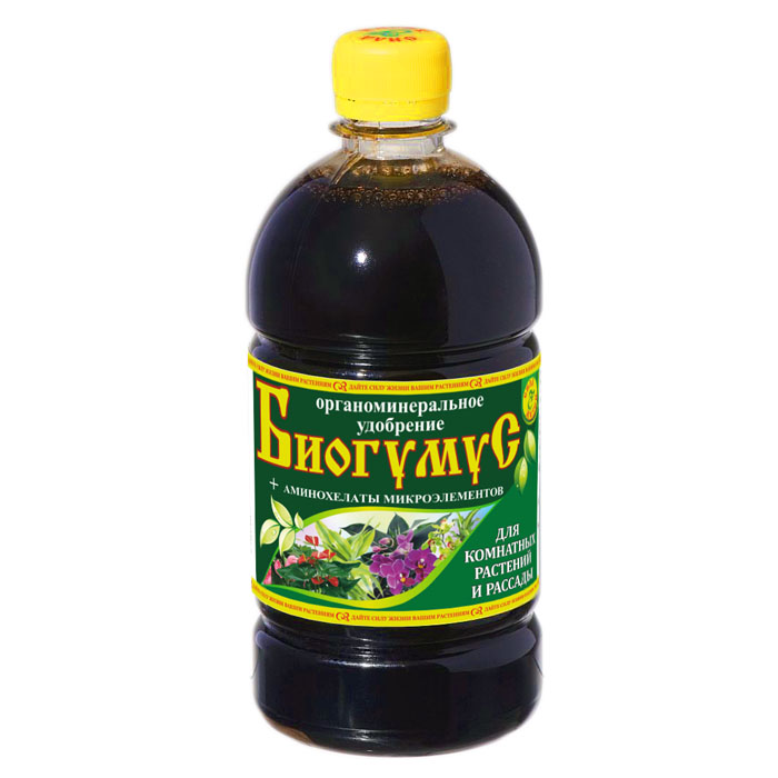 Удобрение органоминеральное Сила Жизни БИОГУМУС для комнатных растений и рассады 1л