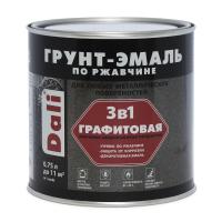 Грунт-эмаль графитовая по ржавчине 3 в 1 DALI