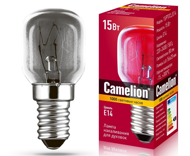 Лампа накаливания для духовок 15/PT/CL/E14 Camelion