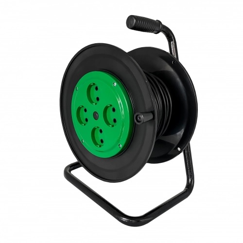 Удлинитель на катушке 30м 4 гнезда 16А без заземления, Элект