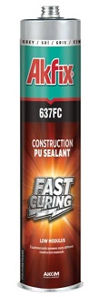 Герметик полиуретановый универсальный серый 637FC Akfix 310 мл