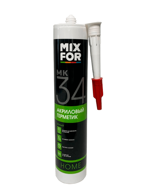 Герметик акриловый MIXFOR MK 34 Acrylic Sealant белый 260 мл