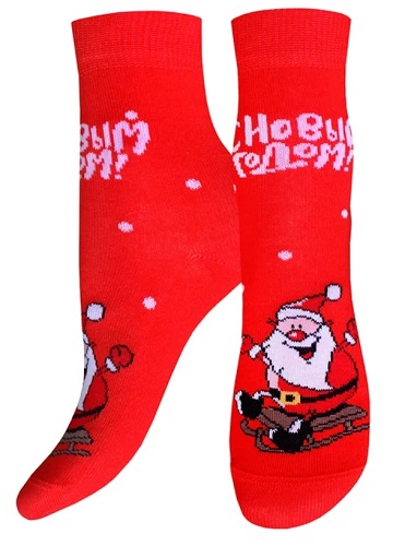 Носки детские 3079 рис.8041 красный, Брестский чулочный комбинат