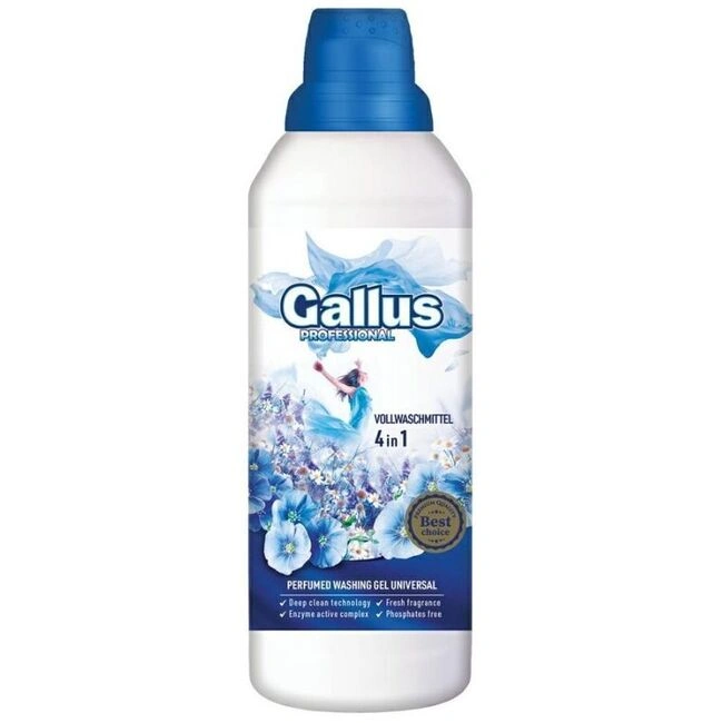 Гель для стирки Gallus Professional 4-в-1 для белых и цветных тканей 1 л