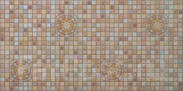 Панель ПВХ 0,4мм Мозаика Медальон коричневый РЕГУЛ