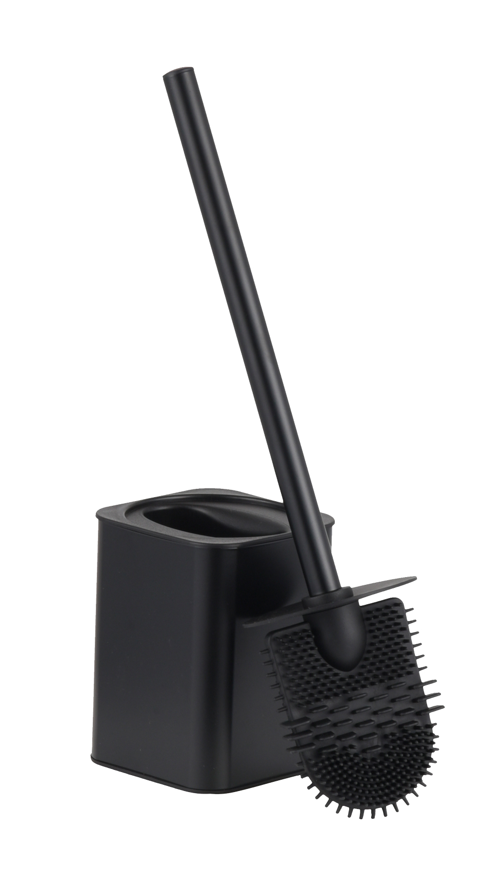 Ёршик для унитаза с силиконовой насадкой черный  CASPIAN, Китай