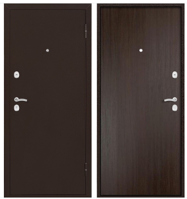 Дверь входная металлическая МАРС 3 2050x960 левая Венге Антик Медь Промет