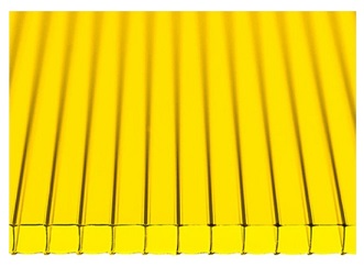 Сотовый поликарбонат 6мм желтый (Россия) Юг-Ойл-Пласт Golden Plast