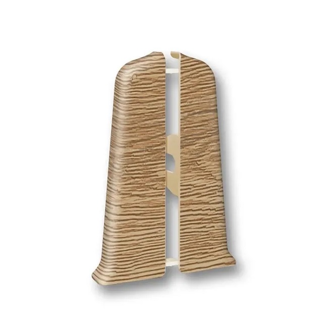 Торцевые (левая и правая) для плинтуса 70 мм 221 Дуб Янтарный Деконика