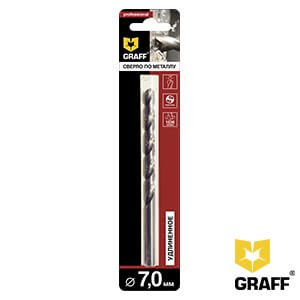 Сверло удлиненное по металлу 7,0 мм GRAFF