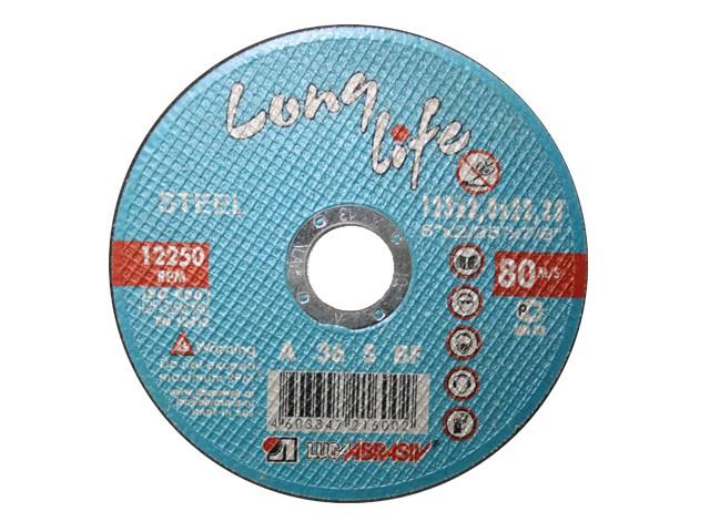 Круг отрезной 115х1.2x22.2 мм для металла LUGA Long Life