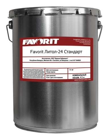 Смазка Литол-24 Стандарт FAVORIT, 4.5 кг