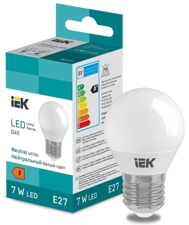 Лампа светодиодная LED LL-I-G45-7-230-40-E27 600 lm