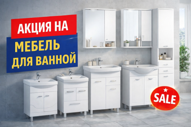 Акция на мебель для ванной