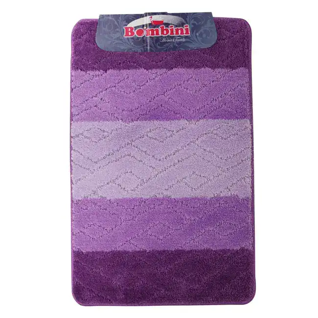Комплект ковриков для ванной Zebra 50х80см, 50х40см сиреневый BOMBINI LİLAC SLV 201824