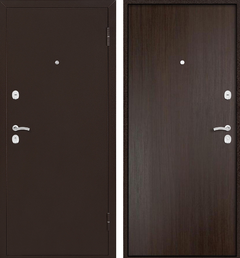 Дверь входная металлическая МАРС 3 2050x960 правая Венге Антик Медь Промет