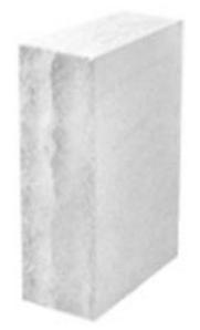 Кирпич (камень) силикатный СЛК-150/35, белый, рустированный, лицевой, 250х108х65
